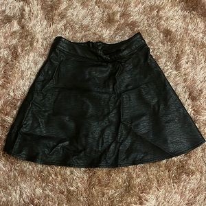 Black leather Skirt